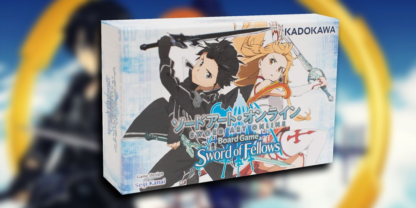 PNG Of Sword Art Online: Sword Of Fellows Board Game Box Overlaid On Image Of The Game