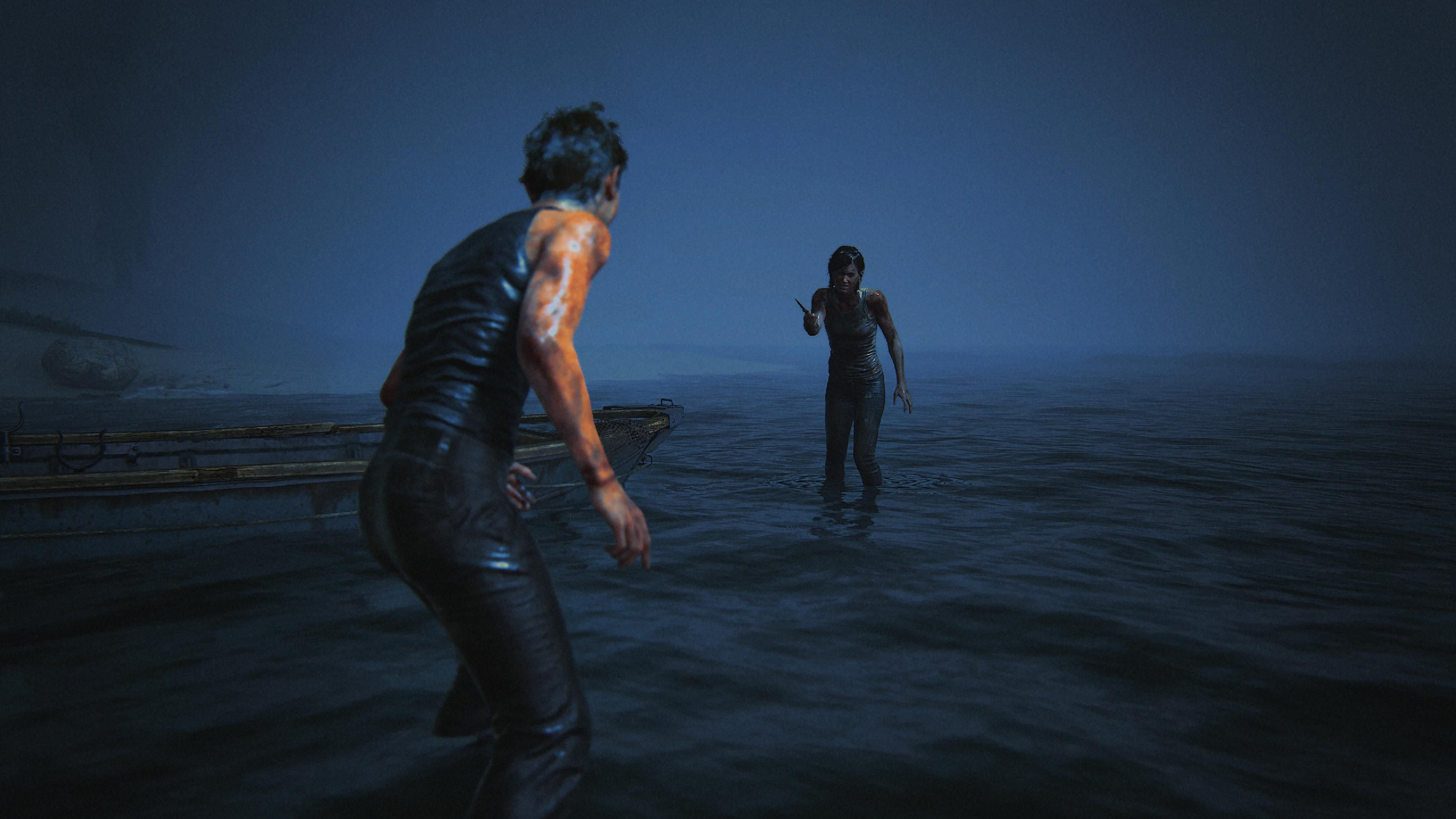 Image of Abby from the end of The Last of Us Part 2.