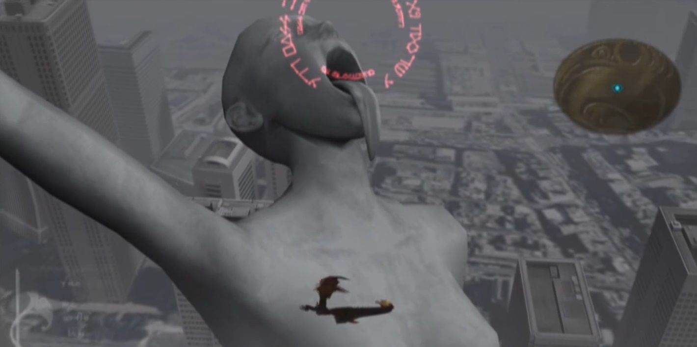 Drakengard: The Queen Beast attacks Tokyo