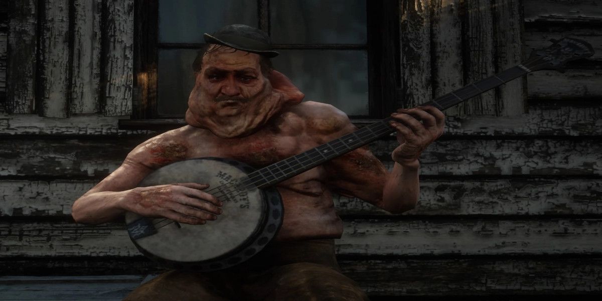 The Banjo Mutan from Red Dead Redemption 2 plays his banjo