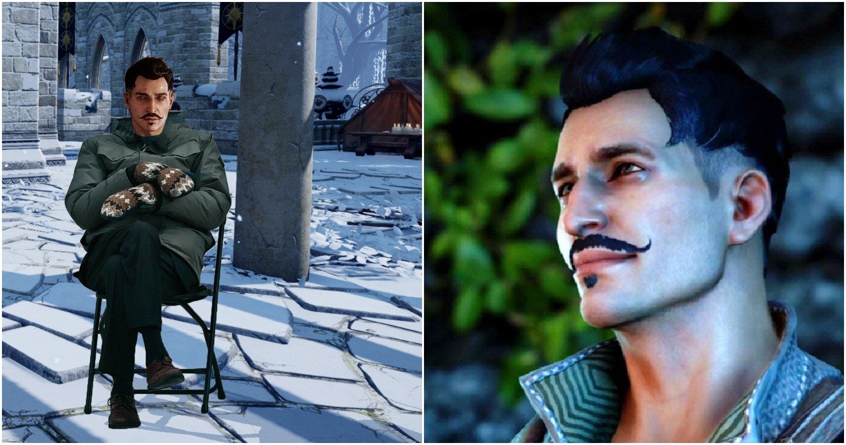 Split image of Dorian Bernie meme and Dorian profile.