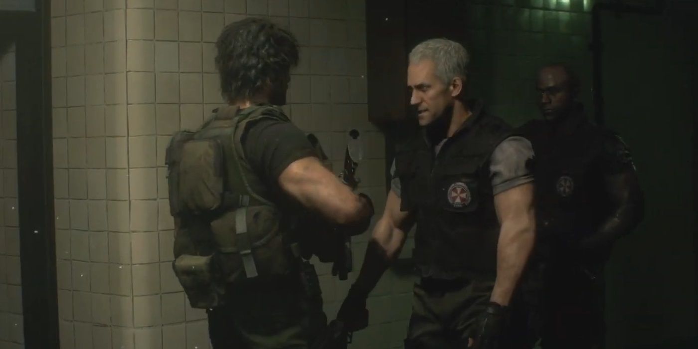 Resident Evil 3 Remake: Carlos talks to his coworkers from Umbrella