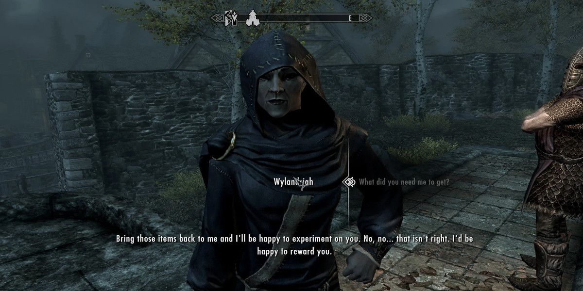 A player encounters Wylandriah in Skyrim