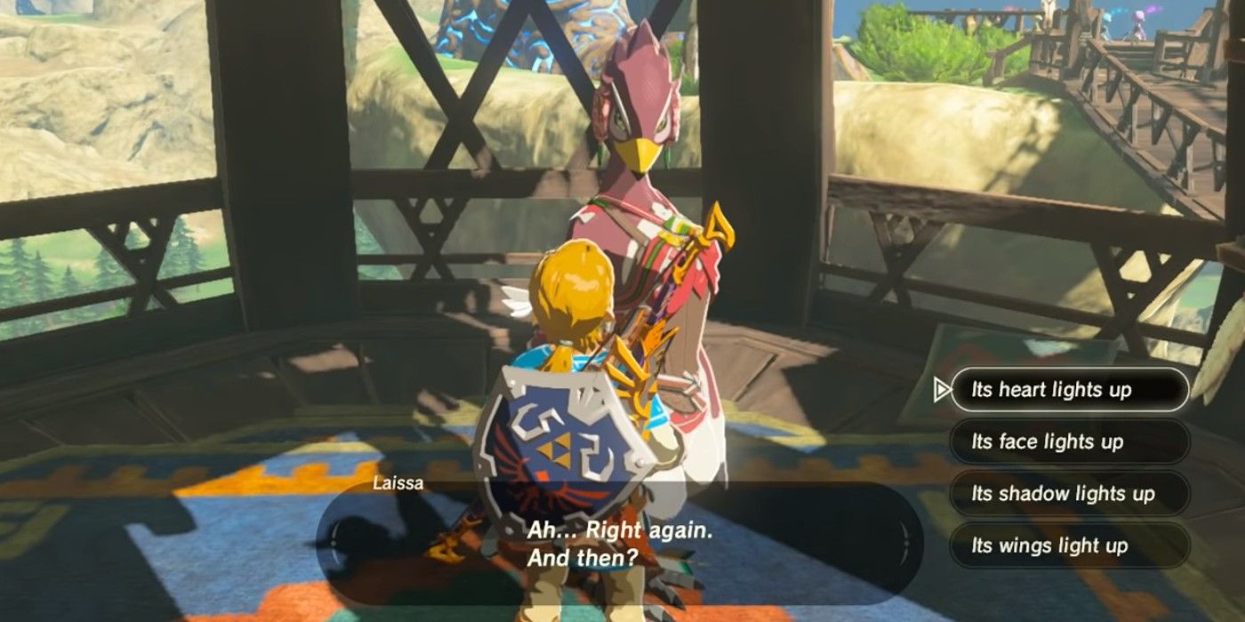 Zelda Breath of the Wild Rito Quest Laissa song reciting question