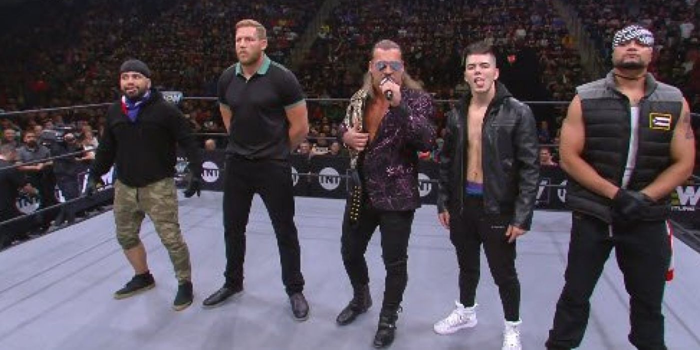 Chris Jericho (middle) introduces his Inner Circle on Dynamite