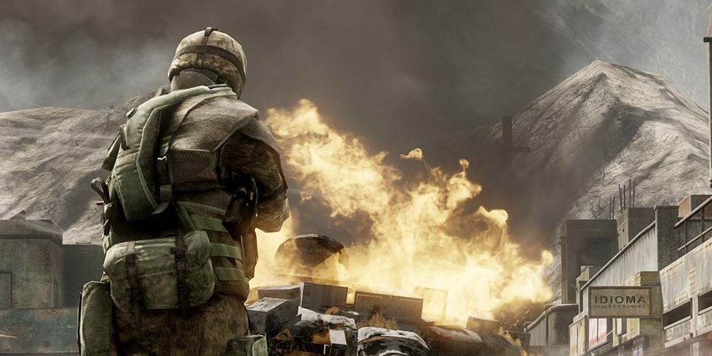 soldier explosion fire