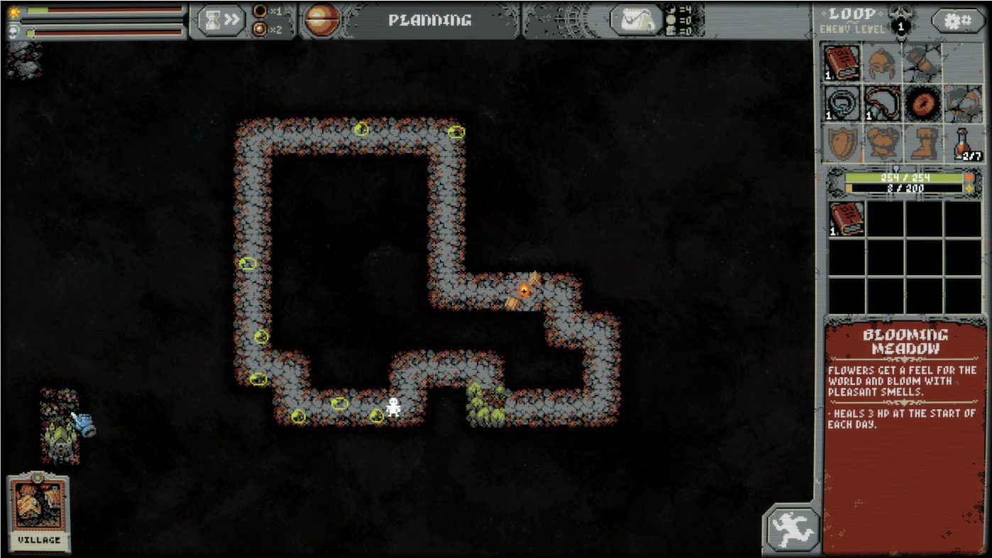 a loop showing a blooming meadow tile