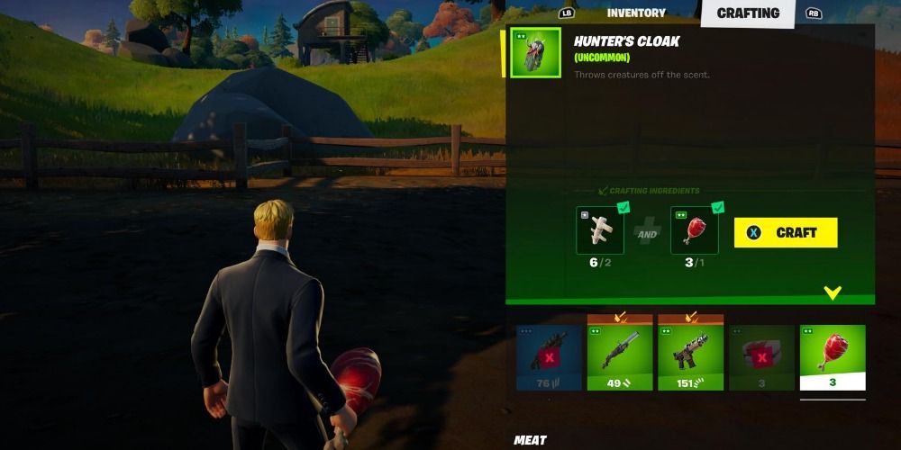 crafting in fortnite