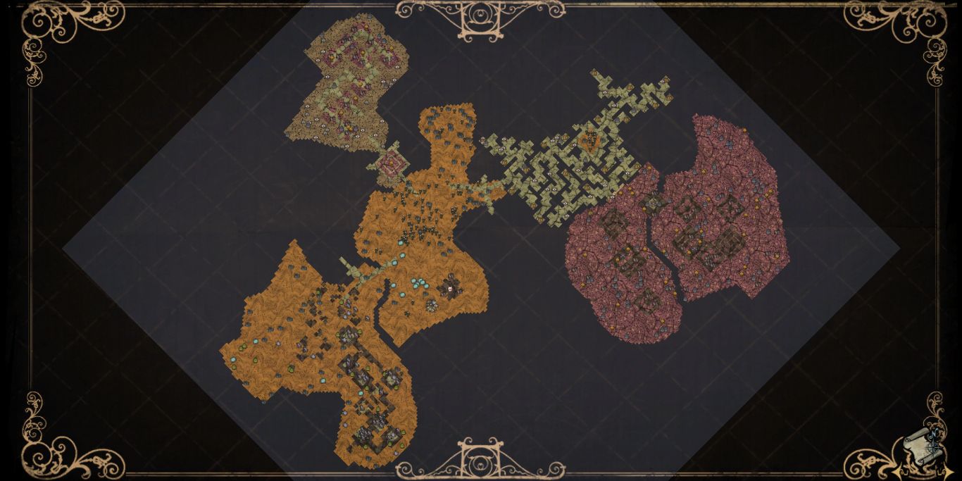 An in-game map in Don't Starve