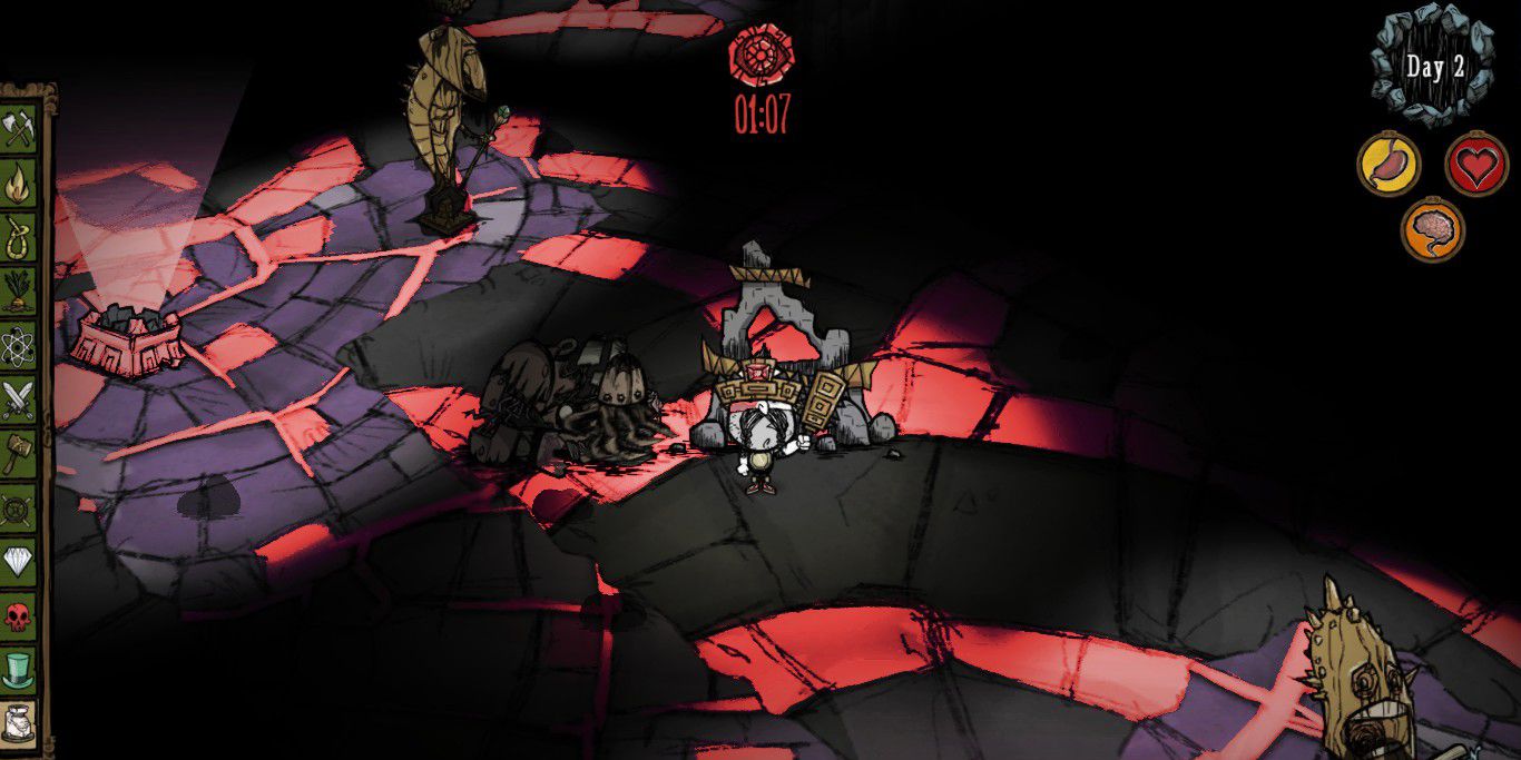 Runic Turf glowing red in Don't Starve