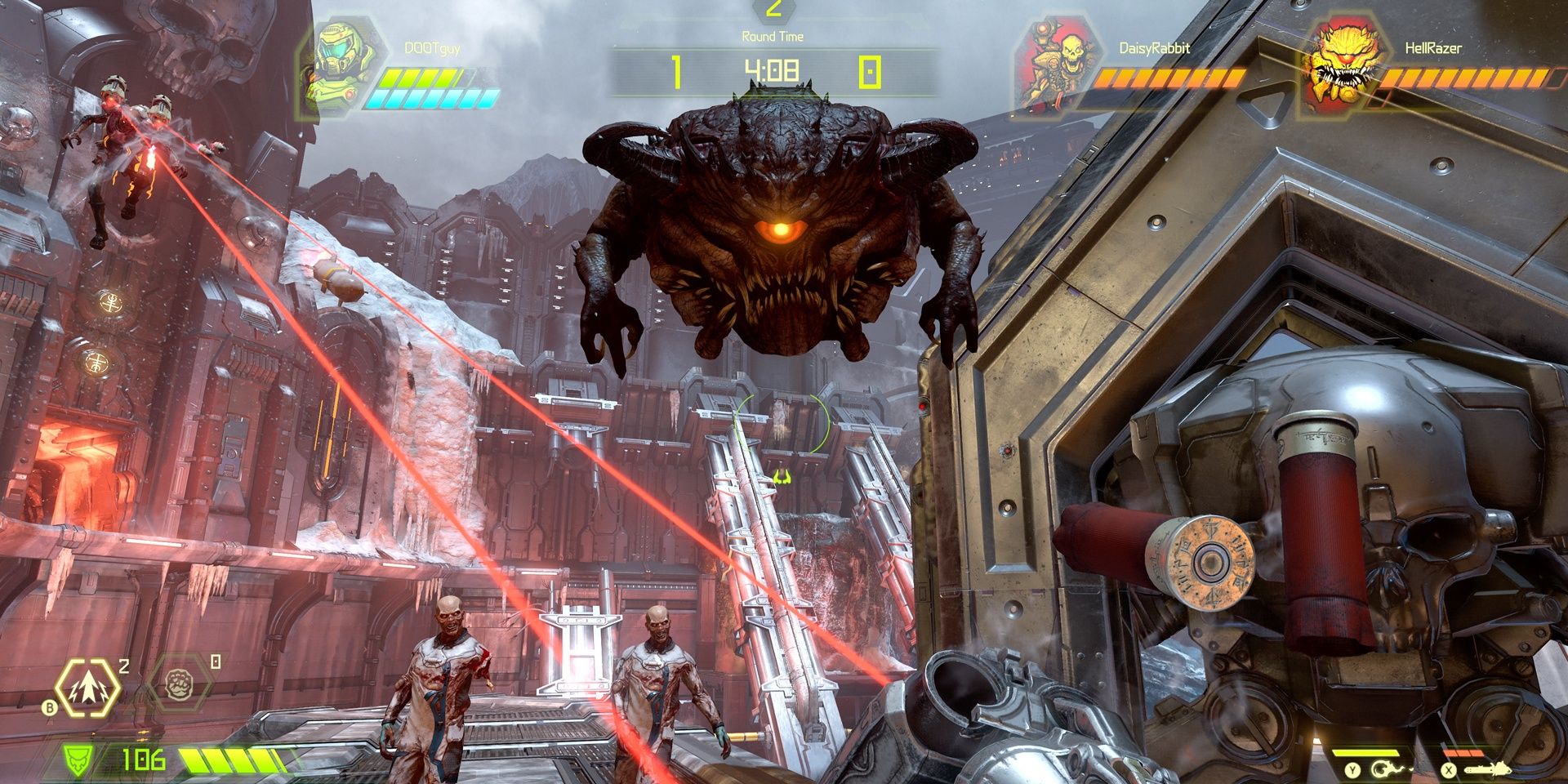 A round of Battlemode in Doom Eternal