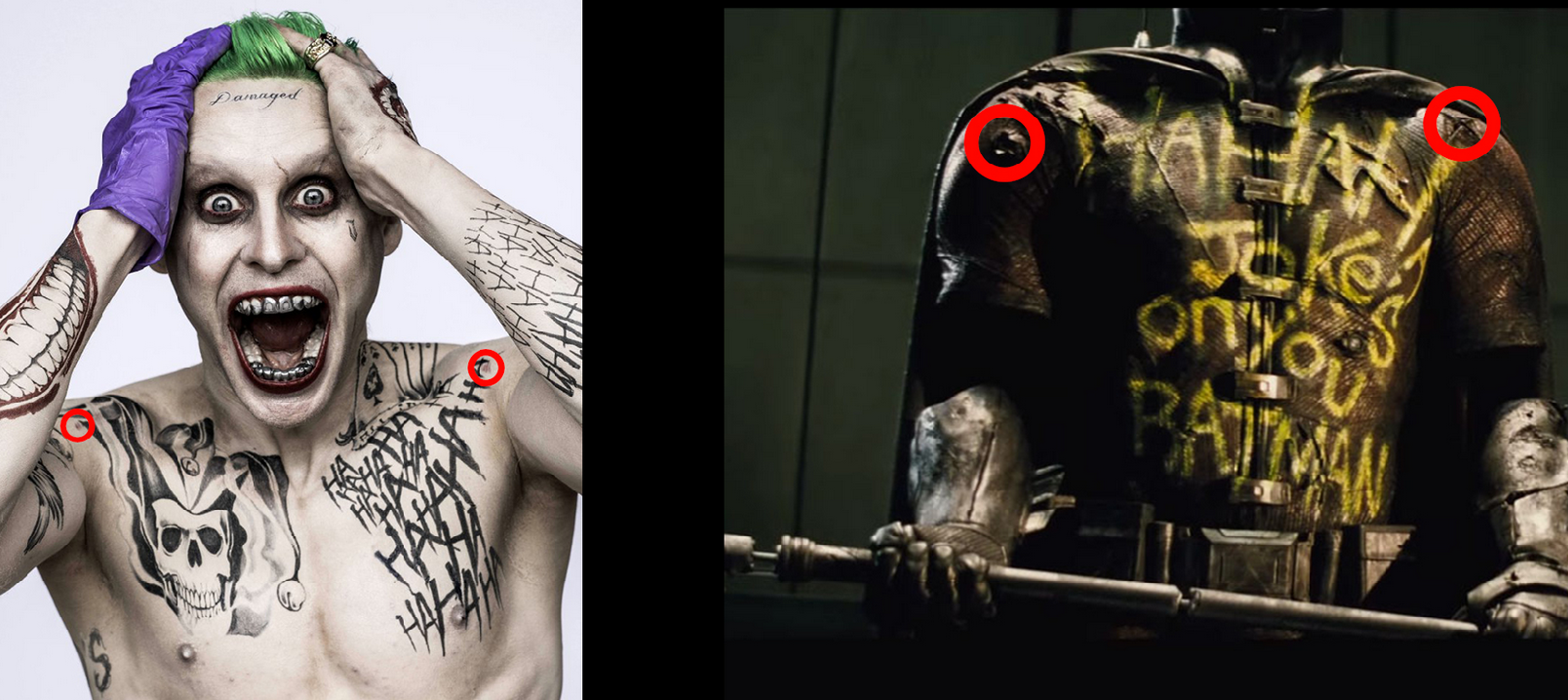 jared leto joker suicide squad robin suit bullet holes