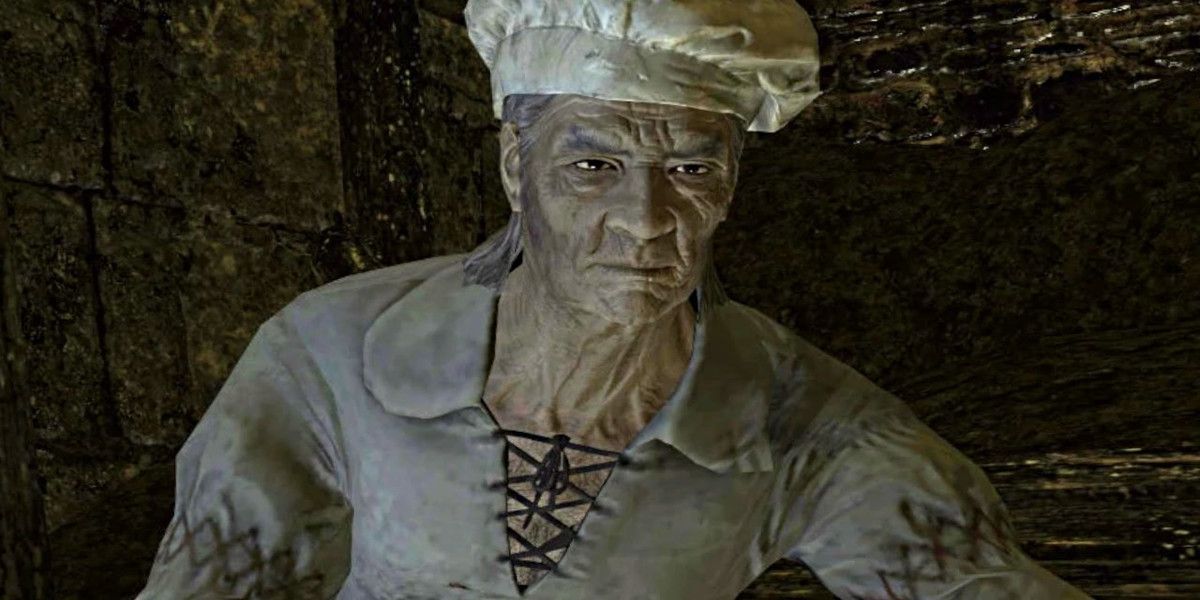 Knjakr looks at the player in Skyrim