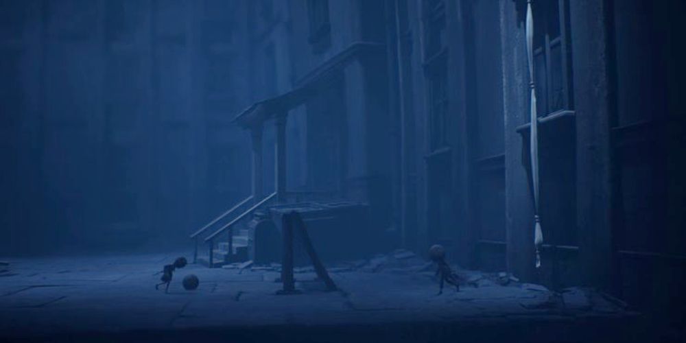 A screenshot taken outside the school chapter in the game