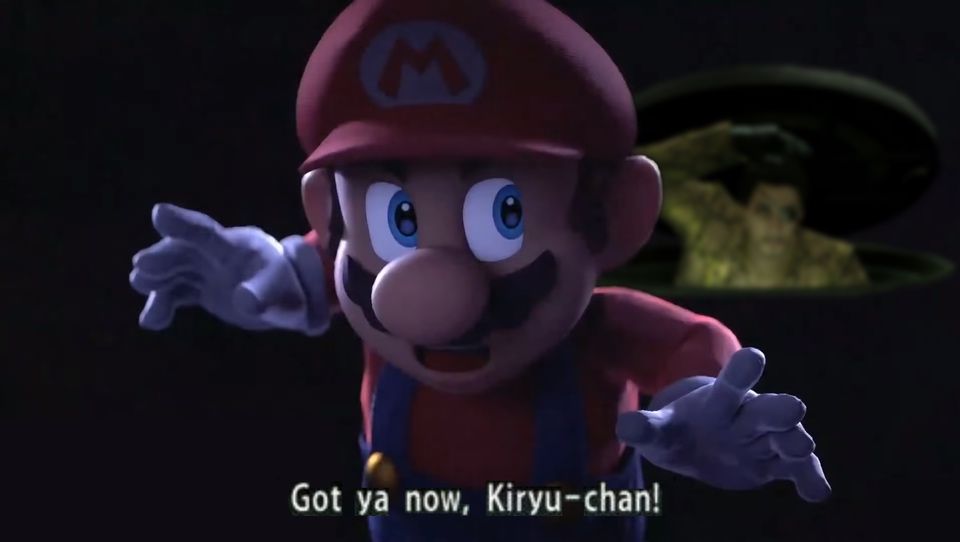 majima everywhere meme mario themed
