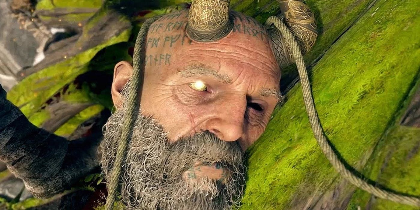 mimir on the floor in God of War