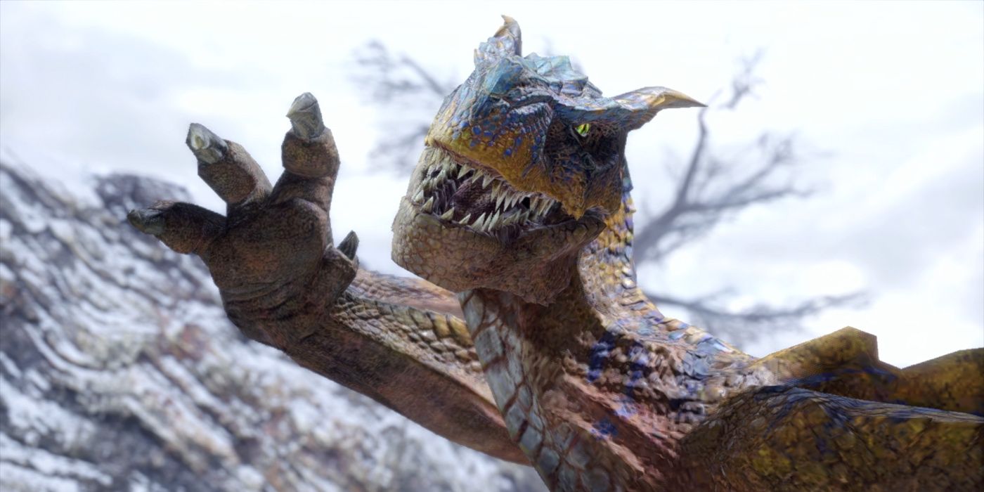 a dinosaur from monster hunter rise