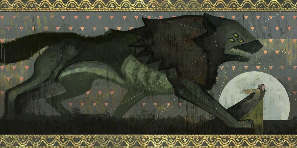 Solad and Dread Wolf mural.