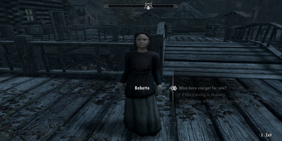 Babette makes a random appearance in Riften in Skyrim
