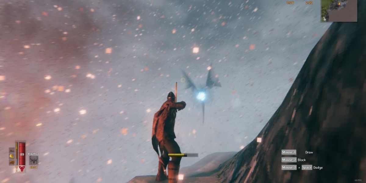 a player attacking a Drake