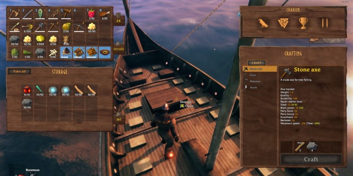 Longship storage in Valheim