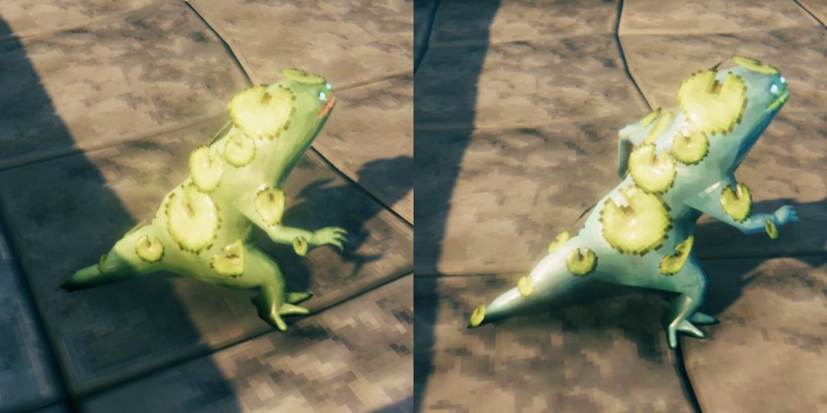 Different colored necks in Valheim