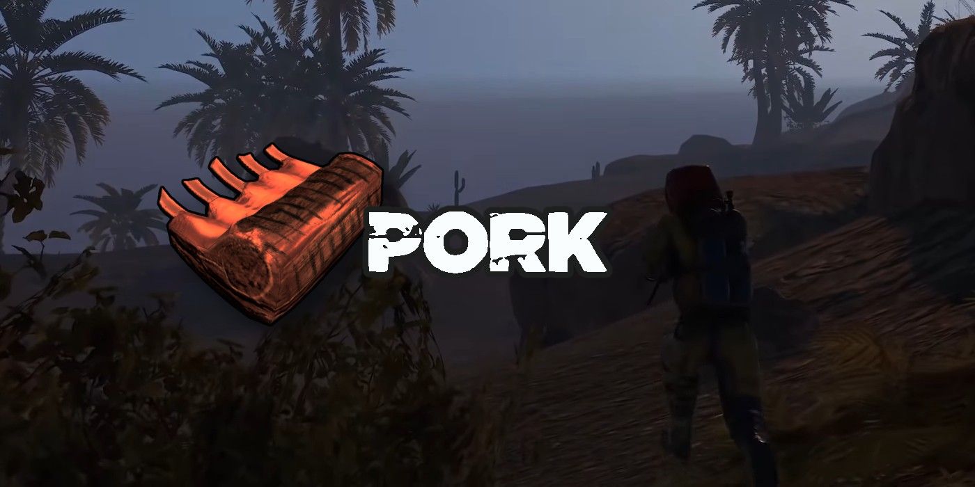 cooked pork meat rust