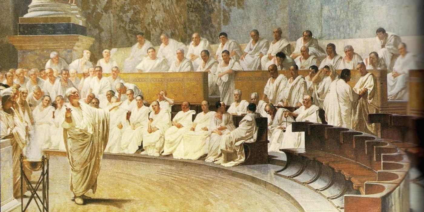 painting of roman senate