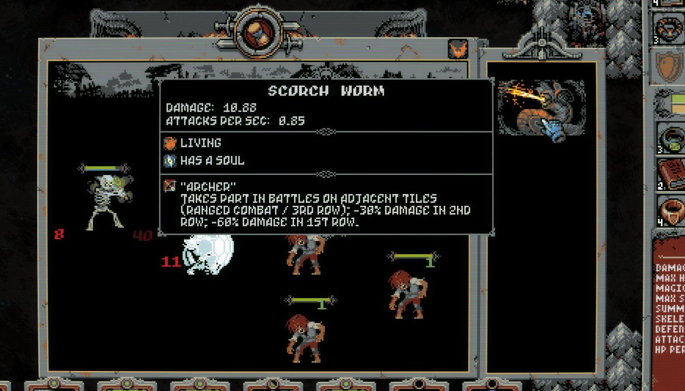 a scorch worm attacking the player from afar