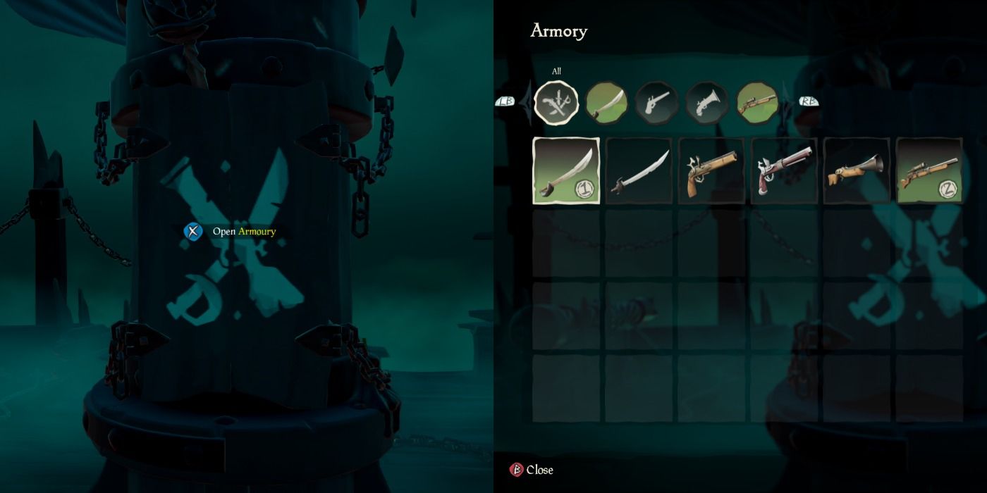 Armoury on the Ferry of the Damned in Sea of Thieves