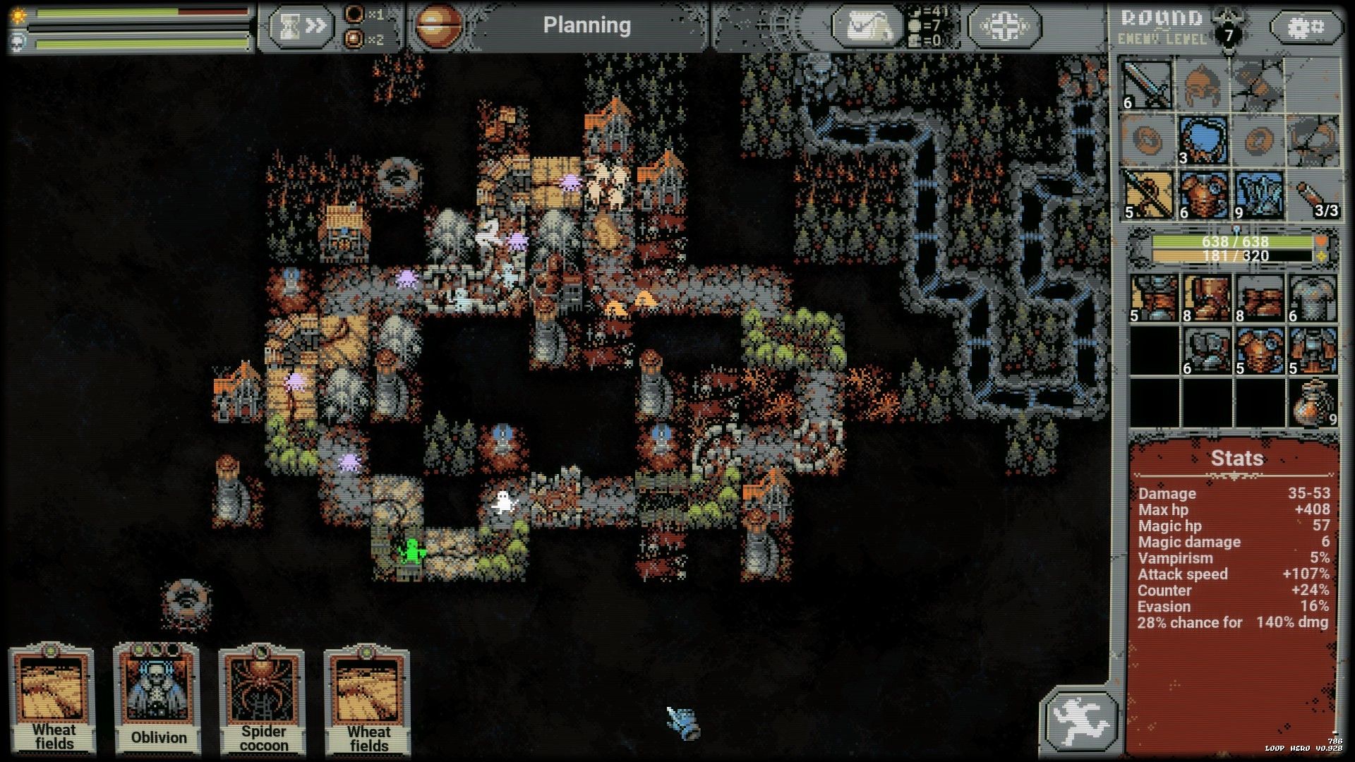 loop hero top down gameplay image