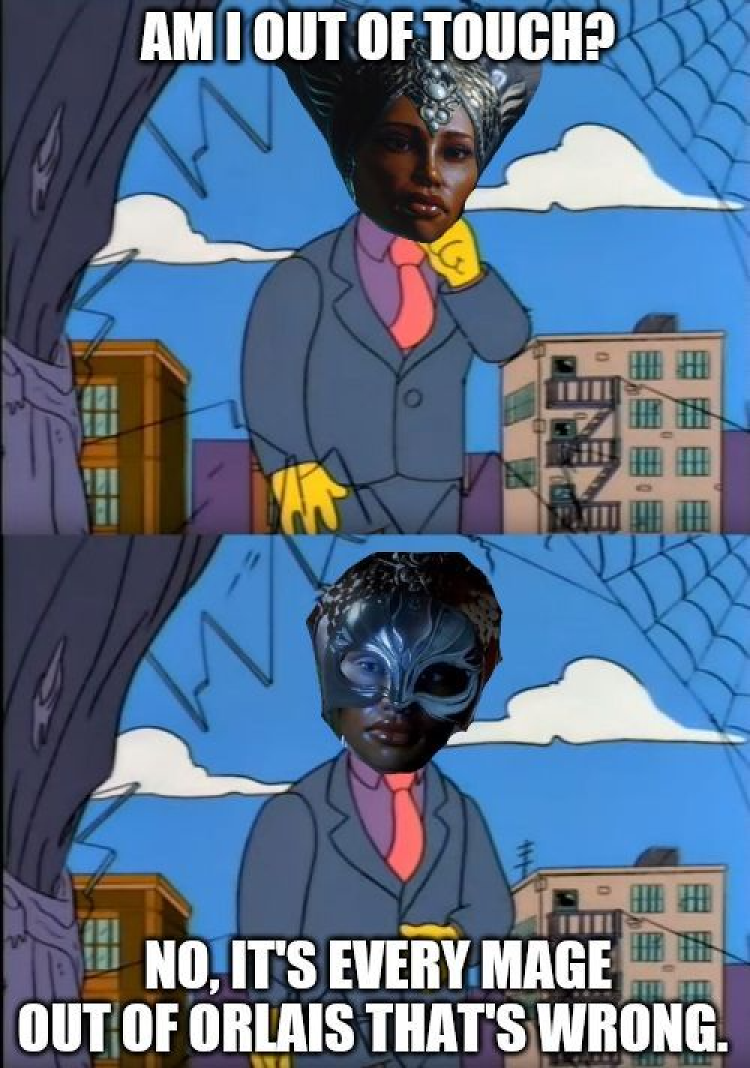 Vivienne in Simpons meme.