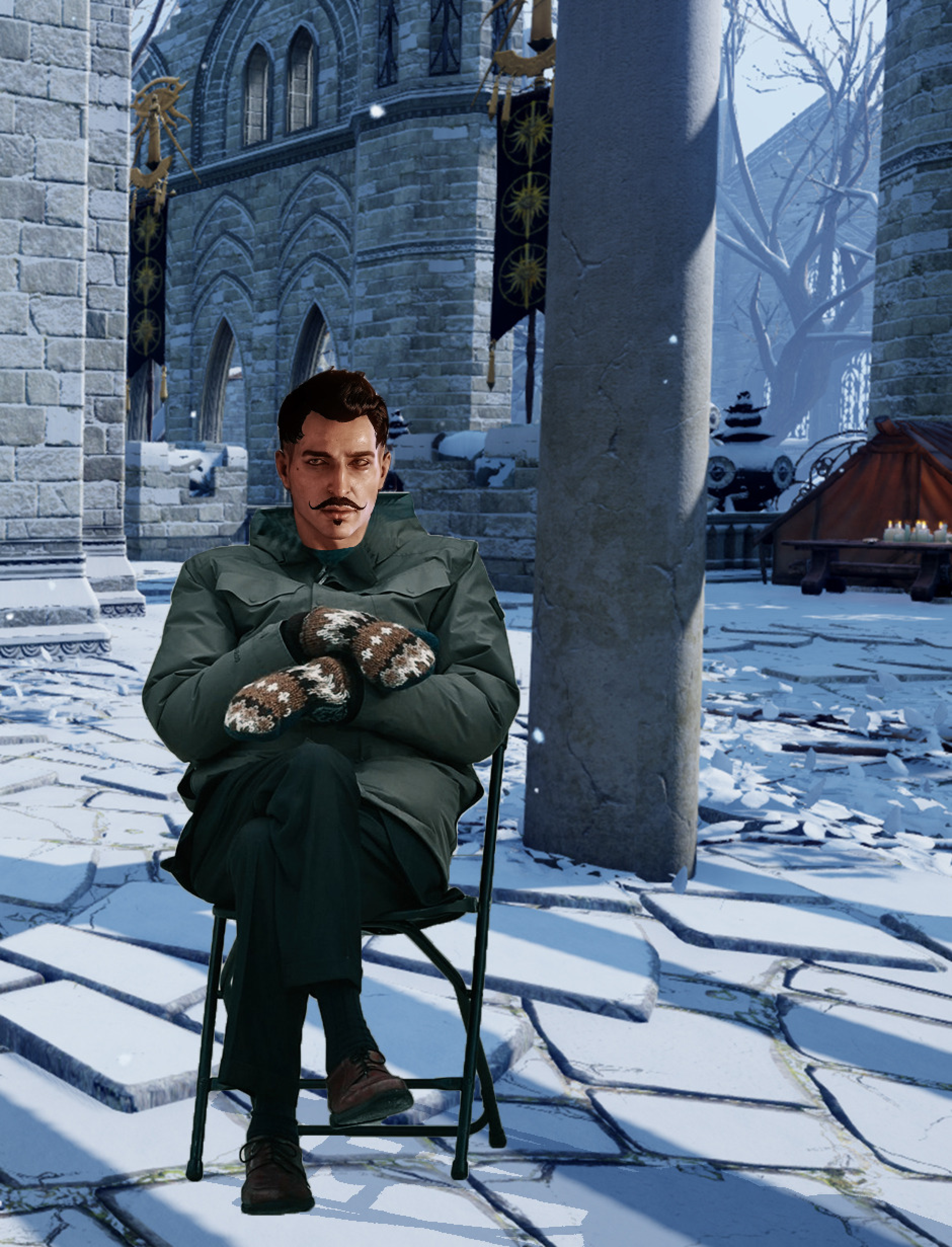 Dorian as Bernie Sanders meme.