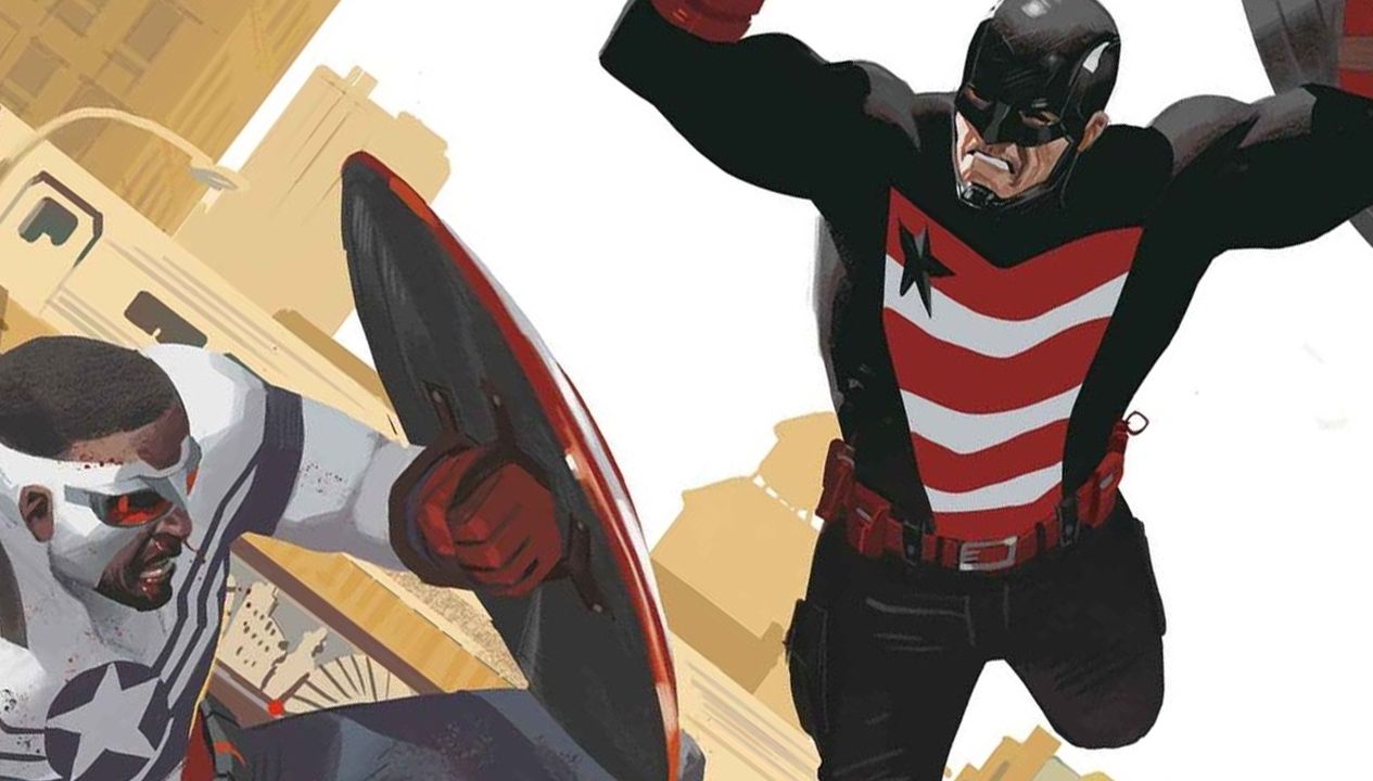 US Agent fighting Falcon in the comics