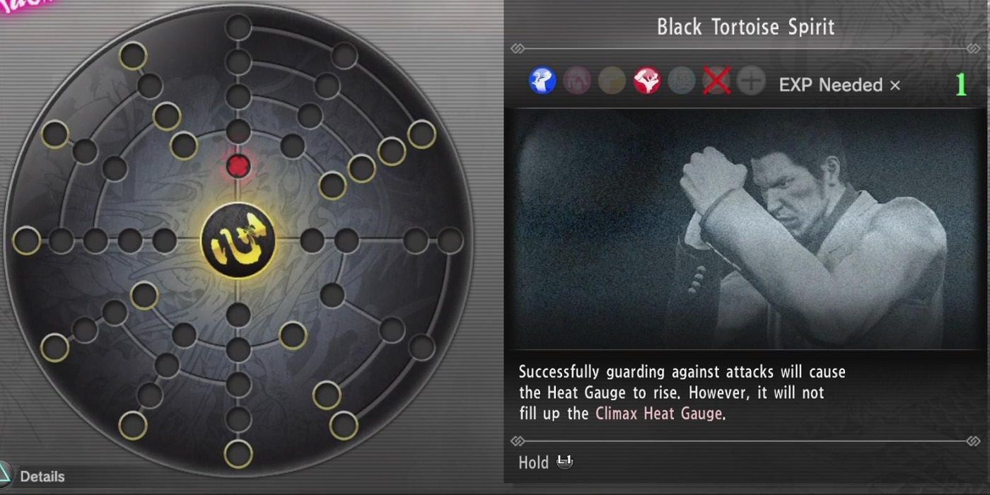 yakuza kiwami black tortoise spirit upgrade tree