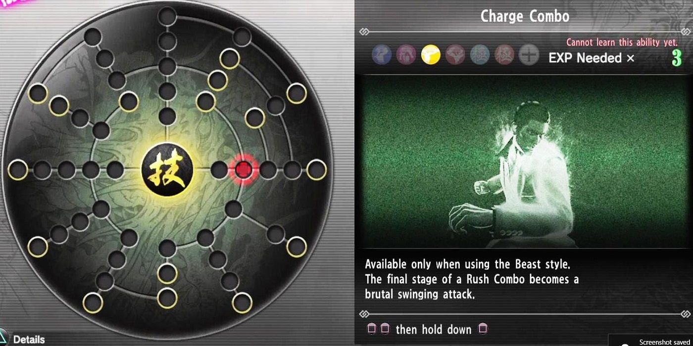 yakuza kiwami charge combo upgrade tree