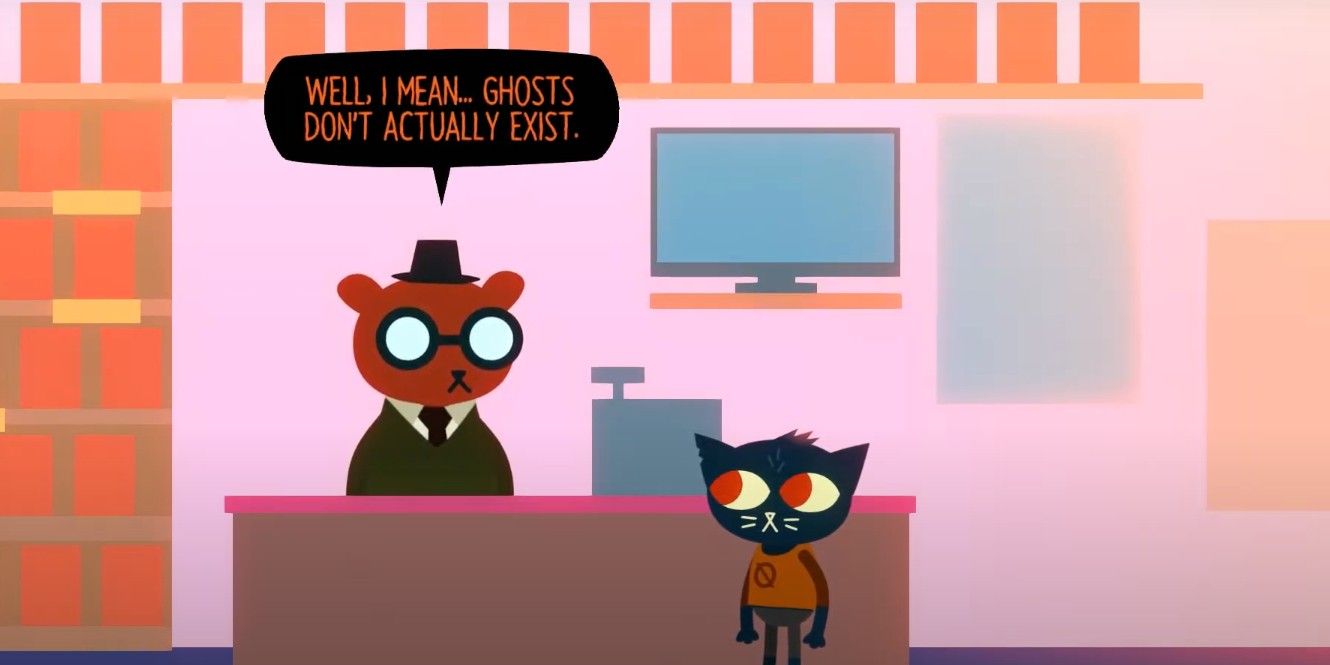 Angus and Mae speak in Night in the Woods