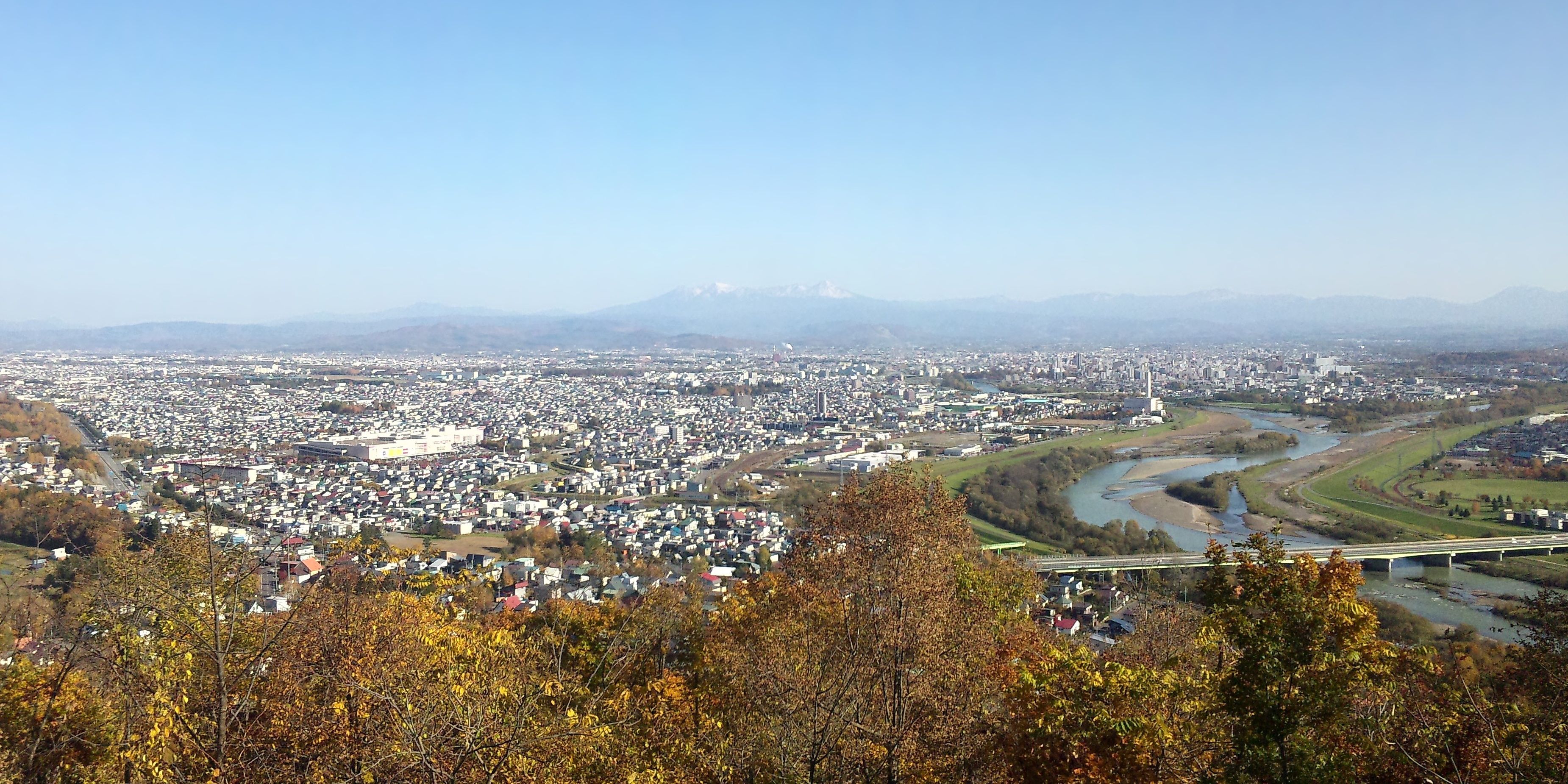 Panorama of Asahikawa, Japan, which Eterna City in Pokemon may be based on