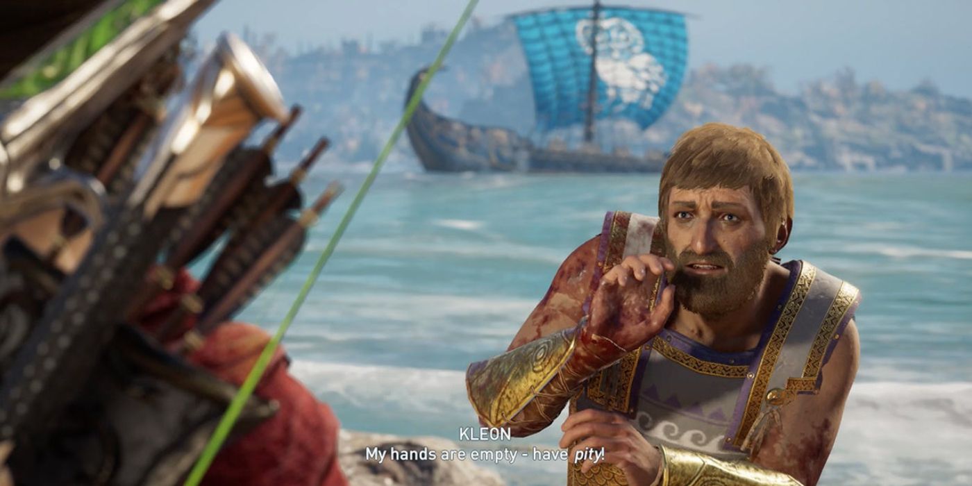 Assassin's Creed Odyssey Kleon Squirming Before Death