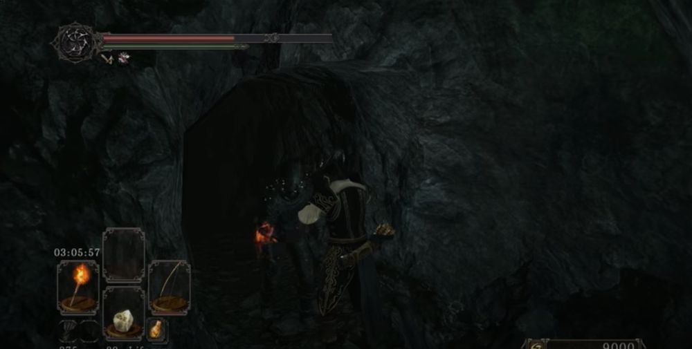 darkness statue cave