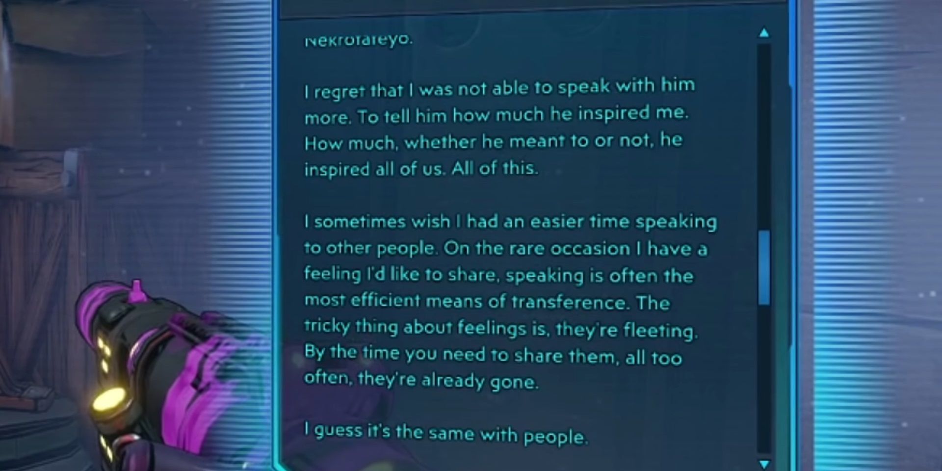 Borderlands - Patricia Tannis being emotional about Typhon's death