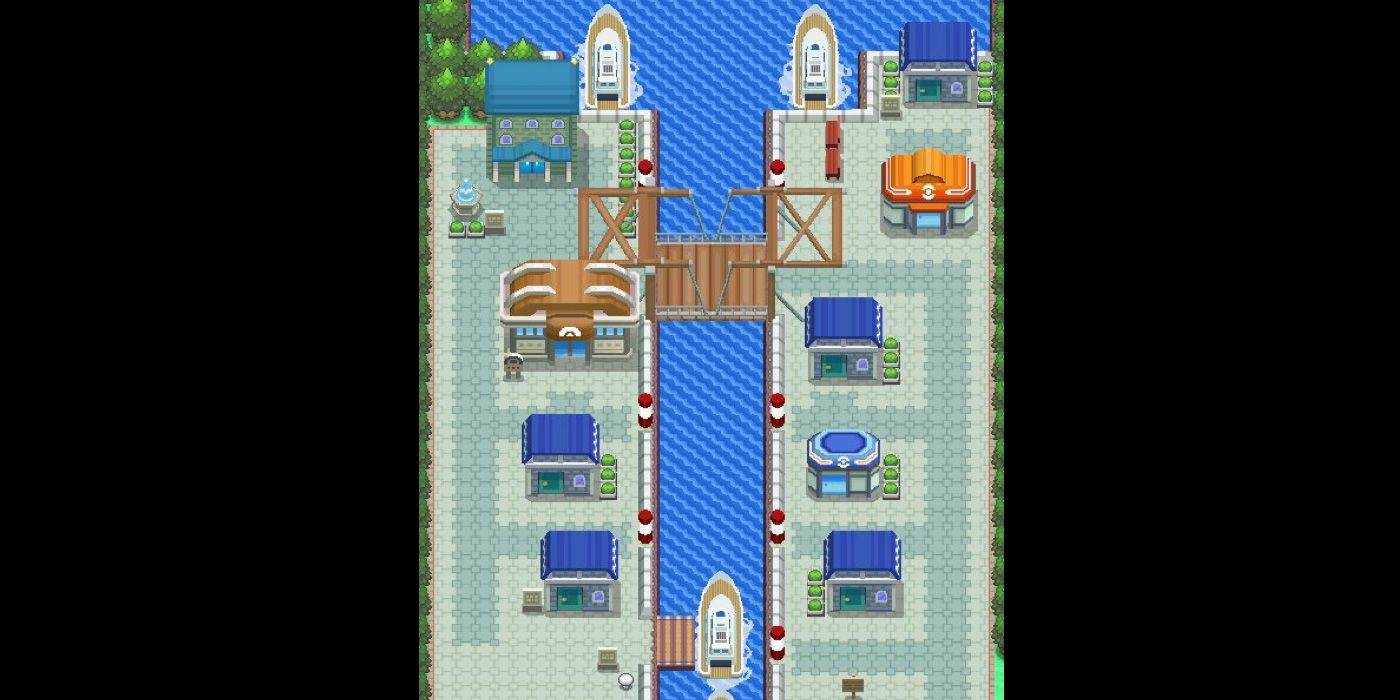Canalave City as it appears in Pokemon Platinum