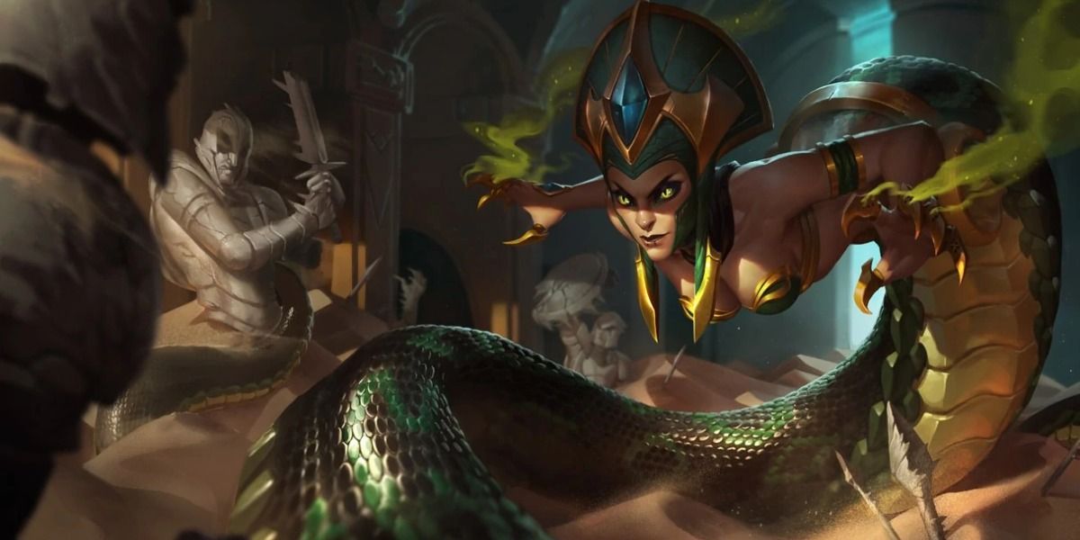 Cassiopeia in their Splash Art from League of Legends