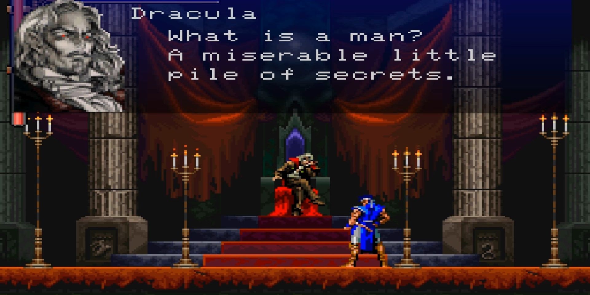Castlevania - Dracula casually lectures Richter on what a man is