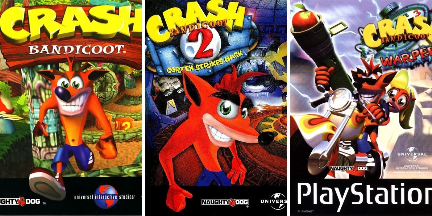 Crash Bandicoot Cover Art PS1 Trilogy