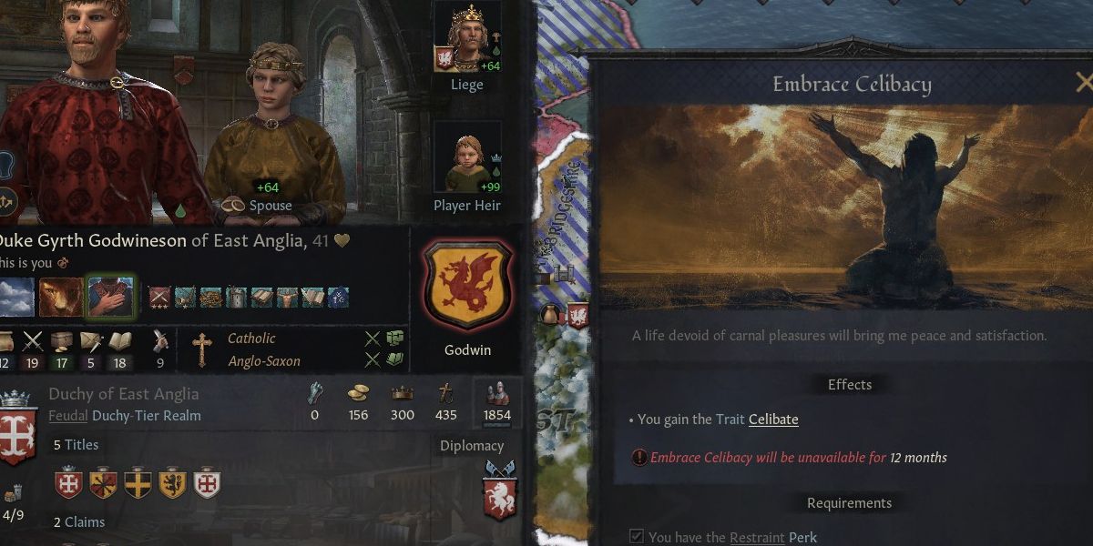 Crusader Kings 3 embrace celibacy decision