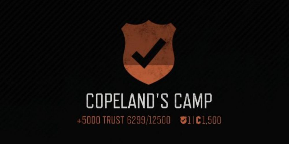 The trust screen in Copeland's Camp.