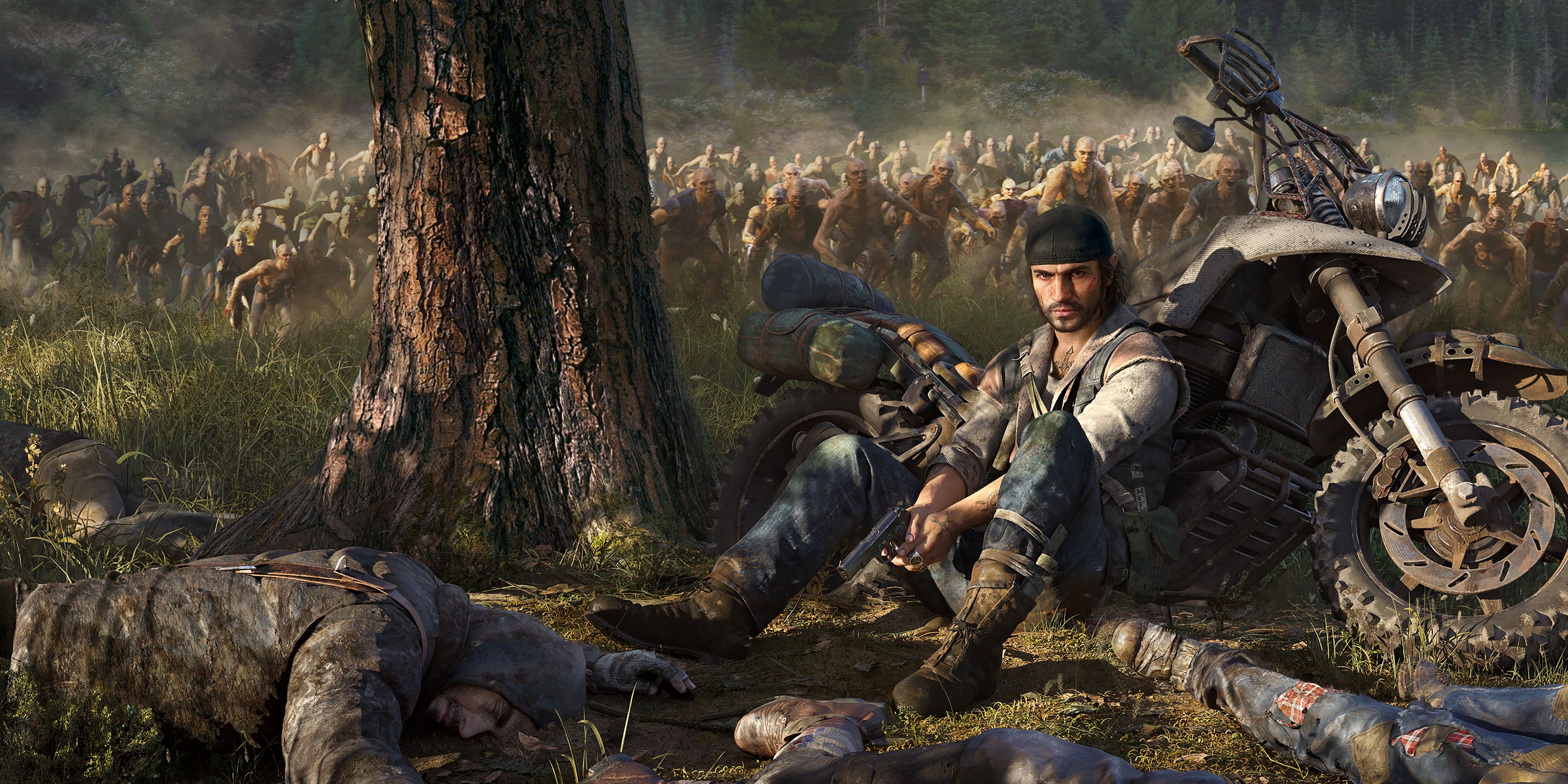 Days Gone Promotional Art Featuring Deacon And Freaker Horde