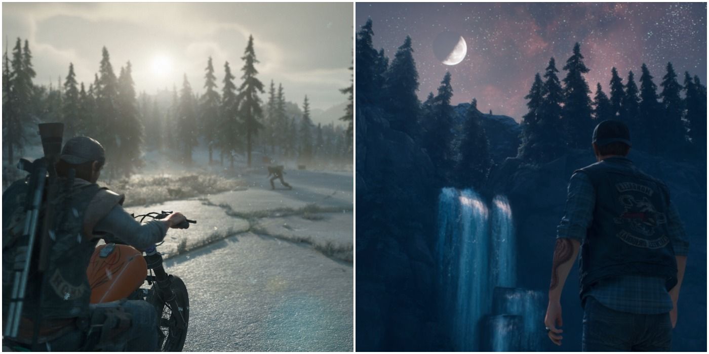 Days Gone Snowy weather Starry Sky