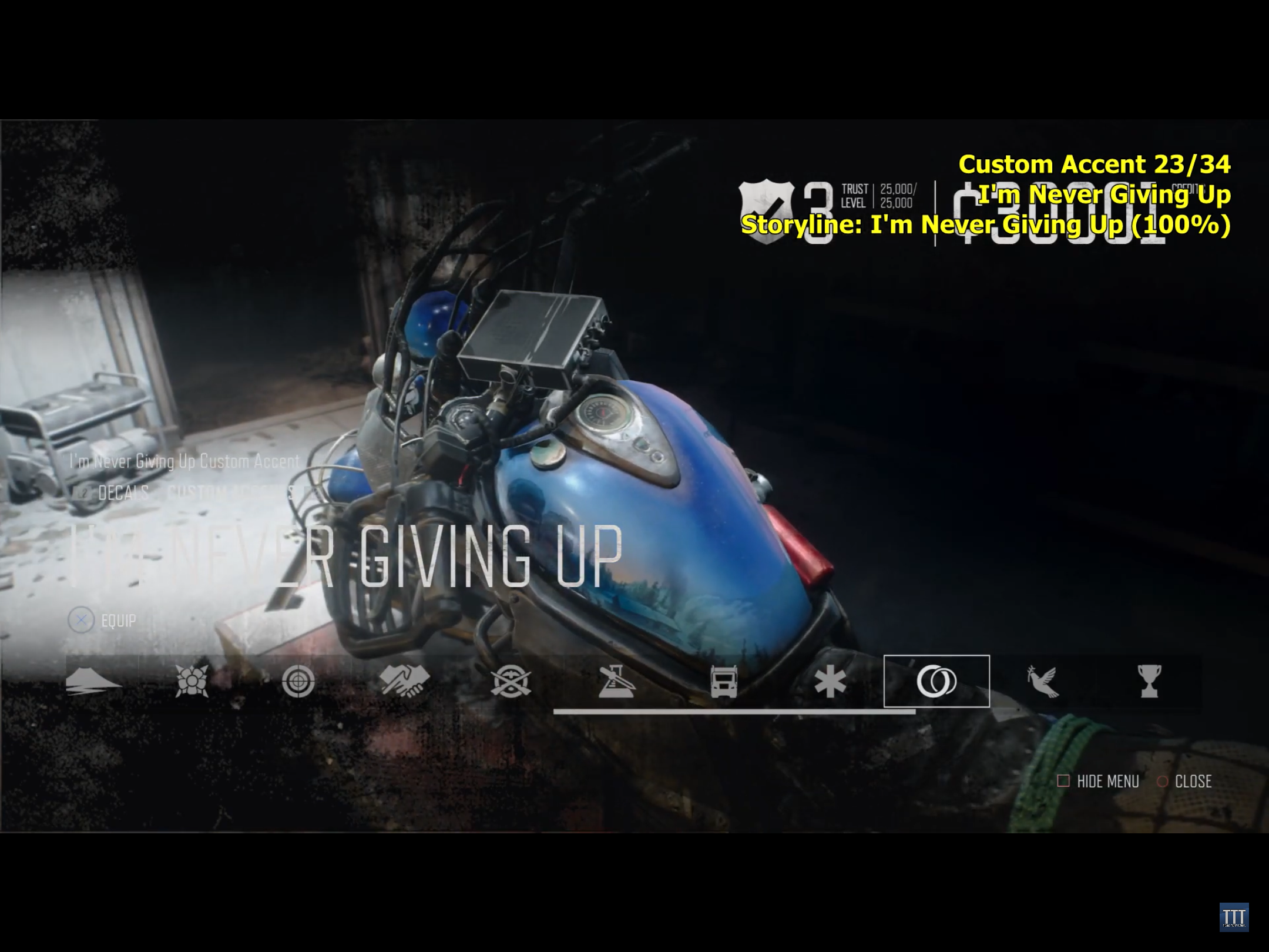 Never giving up bike skin